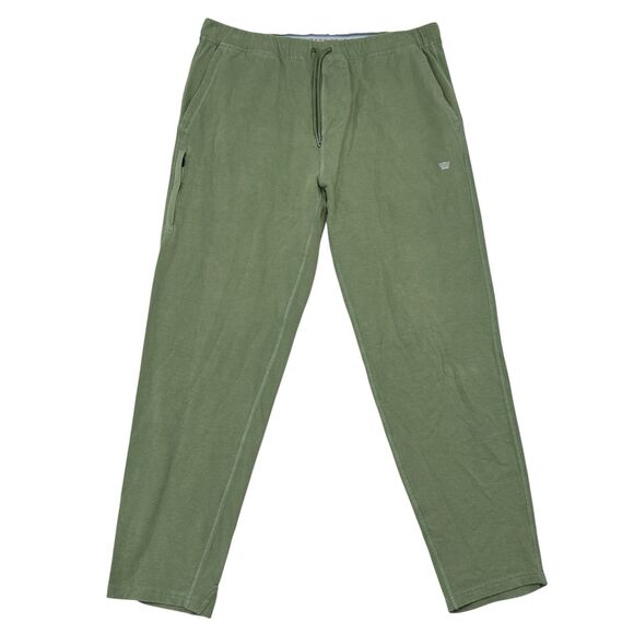 Mack Weldon Pants Mens Size XL Slim Fit Green Knit Casual Drawstring Stretch - Picture 1 of 9